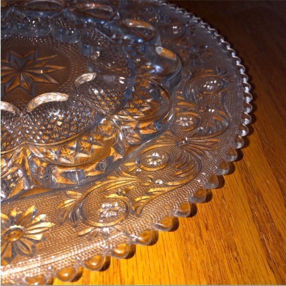 Glass Egg Serving Platter Easter Holiday Farmhouse Party  Cottagecore Luxury - Picture 3 of 3